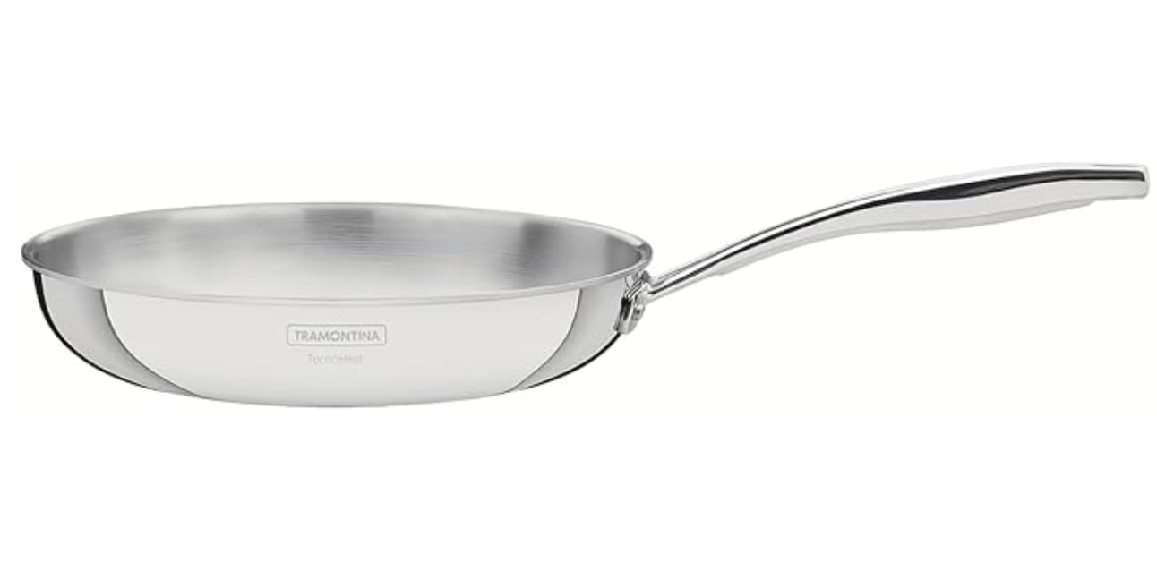 Tramontina Sartén Grano Acero Inoxidable Triple Cuerpo - 26 cm