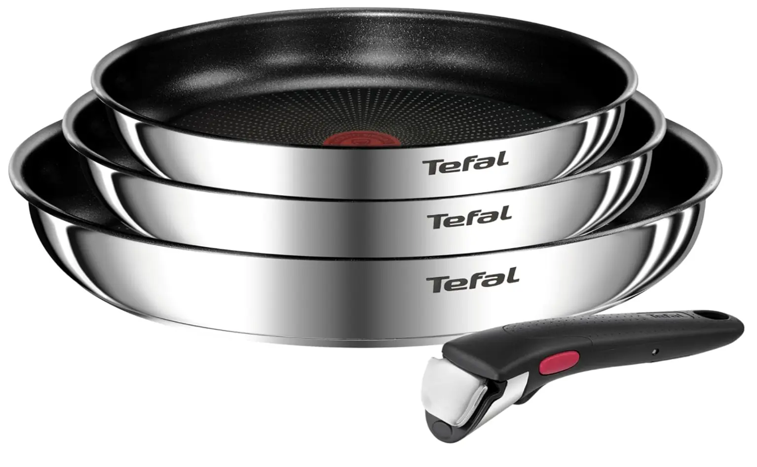 Tefal Ingenio Emotion - Juego de 3 Sartenes con Mango Extraíble (22/24/28 cm)